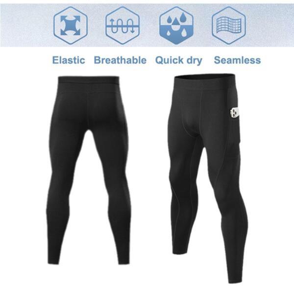 Mens Compression Base Layer Gym Sports Bottoms Pants Tights Running Trousers NEW