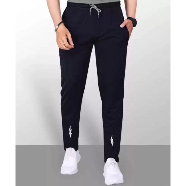 Full-Length Training Athletic Fit Slim Men Solid Light Blue Track Pants Fitness