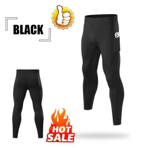 Mens Compression Base Layer Gym Sports Bottoms Pants Tights Running Trousers NEW