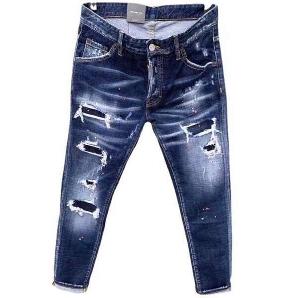 men denim fashion  Jeans fashion denim graffiti leisure loose jeans