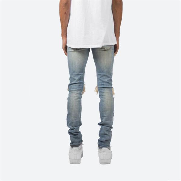 Men's Slimming Ripped Jeans Casual Biker Stretch Denim Pants Skinny Trousers