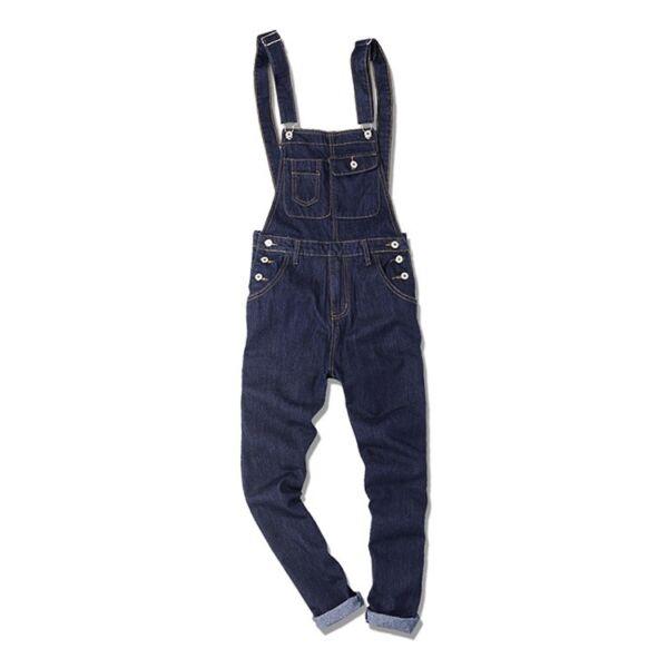 Mens Denim Overalls Slim Fit Jumpsuits Bib Pants Skinny Jeans Classic Fashion Sz