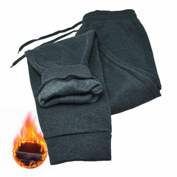 Men's Sweatpants Joggers Fleece Lined Active Casual Warm Trousers Track Pants