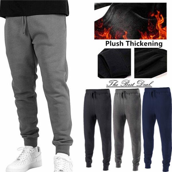 Men's Sweatpants Joggers Fleece Lined Active Casual Warm Trousers Track Pants