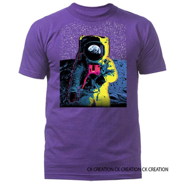 Colorful Astronaut Funny Joke Humor Graphic T-shirt Tee