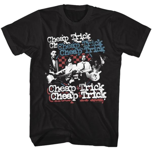 New CHEAP TRICK IN COLOR T-Shirt Short Sleeve Black All size Unisex