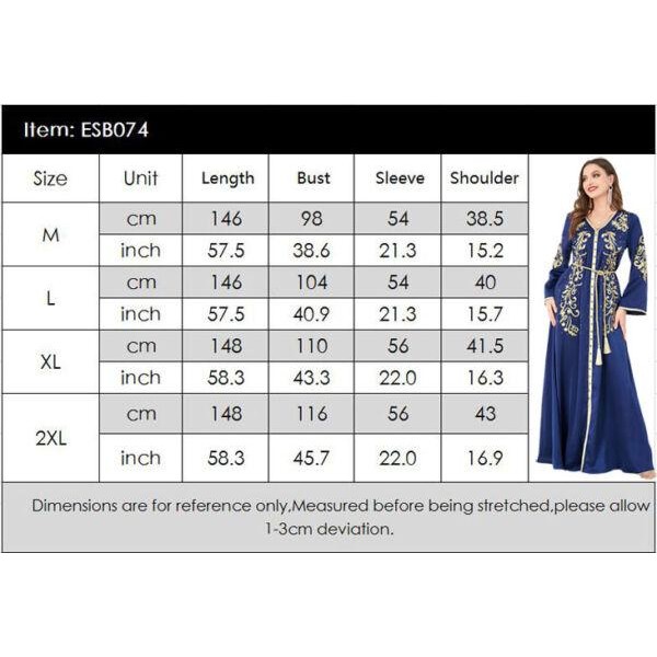 Muslim Women Moroccan Kaftan Maxi Dress Ramadan Dubai Abaya Jilbab Islamic Gown