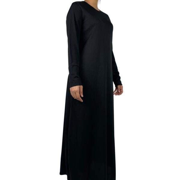 Womens Plain Abaya Black with Pockets New Burkha Jilbab Long Jersey Maxi Dress